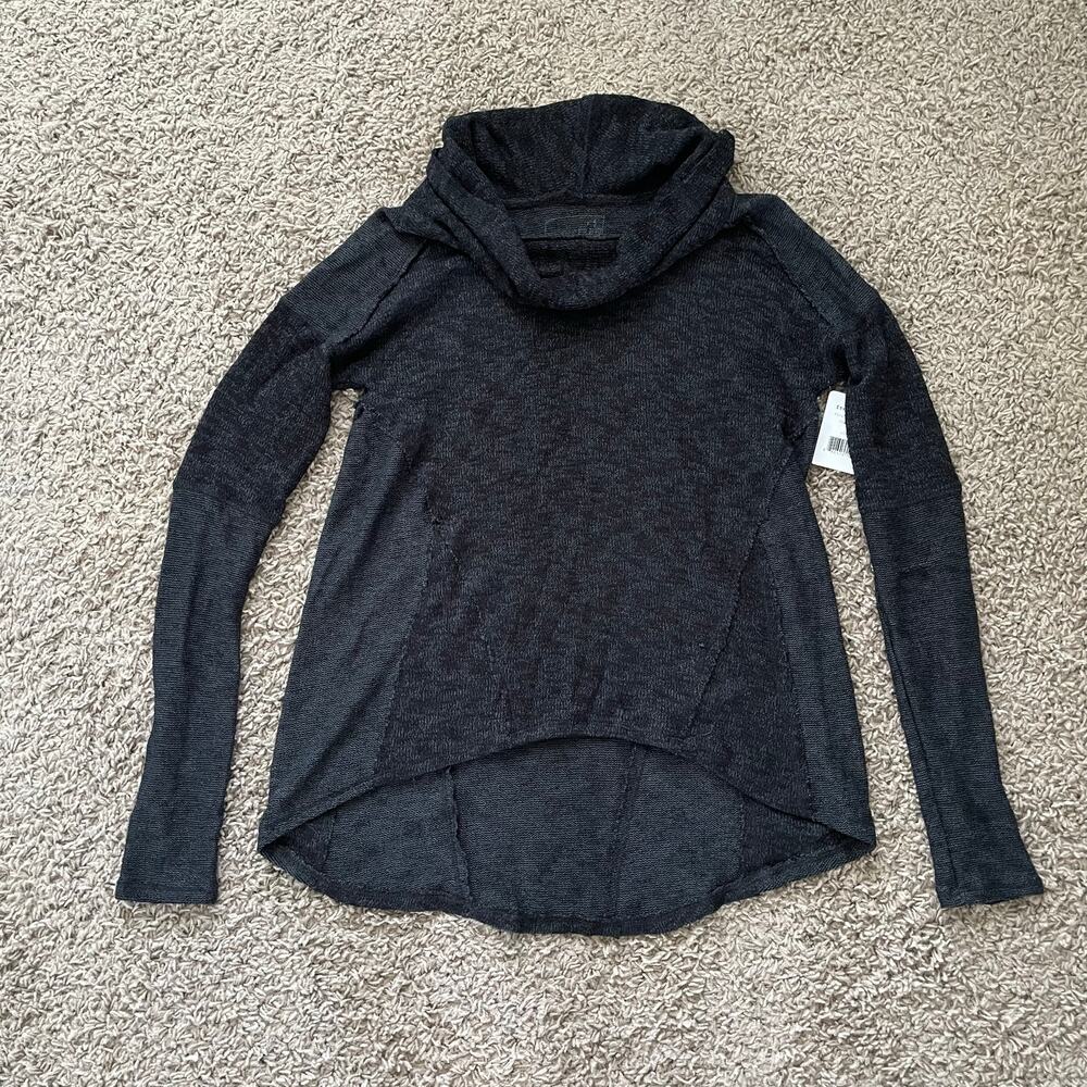 NWT Free People We The Free Beatnik Hacci Cowl Top Sweater Black size S - Picture 9 of 13